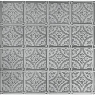 Global Specialty Products Dimensions 2 ft. x 2 ft. Nickel Ceiling Tile for Refacing in T Grid Systems 209 12
