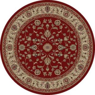Concord Global Trading Jewel Marash Red 5 ft. 3 in. Round Area Rug 49300