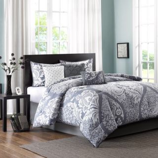 Home Essence Adela 7 Piece Bedding Comforter Set, Gray