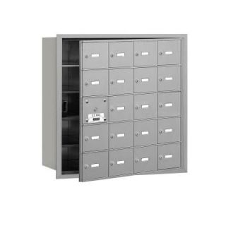 Salsbury Industries 3600 Series Aluminum Private Front Loading 4B Plus Horizontal Mailbox with 20A Doors (19 Usable) 3620AFP