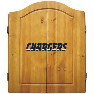 Imperial San Diego Chargers Dart Board Cabinet Set   Classic Style