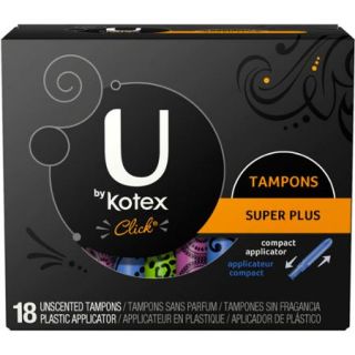U by Kotex Click, Super Plus Tampons, 18 Count