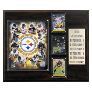 NFL 12 x 15 in. Steelers 6 Time Super Bowl Champions Plaque   Collectible Wall Art & Photography