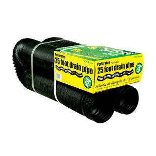 FLEX Drain 4 in x 25 ft Corrugated Perforated Pipe
