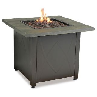 Threshold™ 30 Square LP Gas Fire Table   Faux Wood Mantel