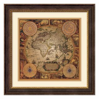 Amanti Art 28.52 in W x 28.52 in H Maps and Charts Framed Art