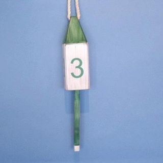 Handcrafted Nautical Decor Number 3 Squared Buoy Wall D cor