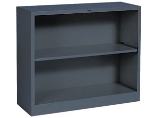 HON S30ABCS Metal Bookcase, 2 Shelves, 34 1/2w x 12 5/8d x 29h, Charcoal