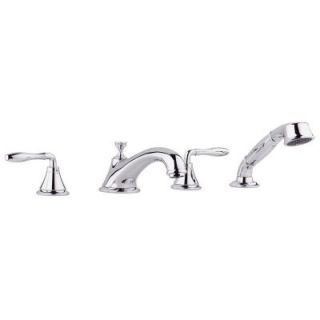 GROHE Seabury 2 Handle Roman Tub Faucet with Hand Shower in Polished Nickel Infinity 25502BE0