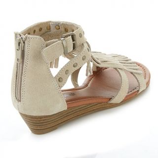 Minnetonka Monaco Suede Gladiator Style Fringe Sandal   7936749