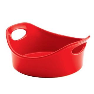 Rachael Ray Stoneware 1.5 qt. Round Open Baker in Red 58524