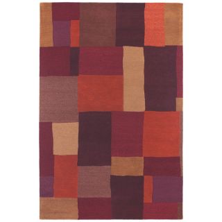Moods Chocolate Foundation Patchwork Wool Rug (8 x 10)  