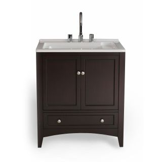 Stufurhome Espresso Laundry 30.5 In. Single Bathroom Vanity   Single Sink Vanities