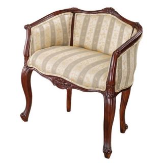 Design Toscano The Marguerite Petite Bergere Fabric Arm Chair