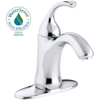 KOHLER Forte Single Hole Single Handle Low Arc Water Saving Bathroom Faucet in Polished Chrome K 10215 4 CP