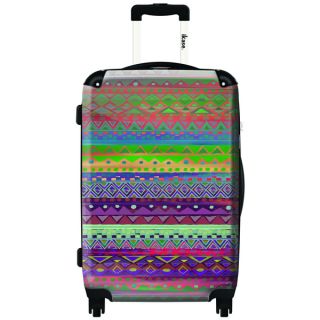 iKase Inca Pattern 24 inch Hardside Spinner Upright Suitcase