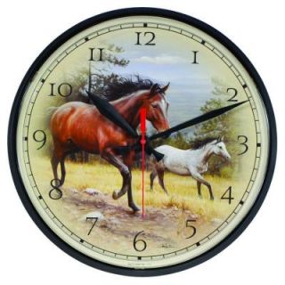 AcuRite 12.5 in. Horses Wall Clock 01865