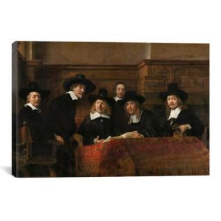 iCanvas 'The Sampling Officials or Syndics of 'The Drapers' Guild' by Rembrandt Painting Print on Canvas