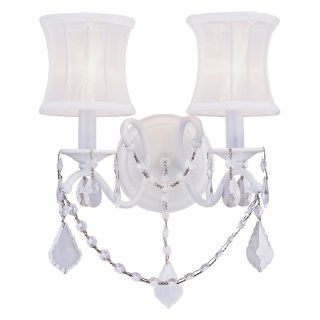 Livex Newcastle 6302 03 2 Light Wall Sconce 16H in.   White   Wall Sconces