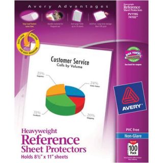 Avery Economy Clear Sheet Protectors 74090, Acid Free, Box of 50