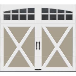 Clopay Coachman Collection 8 ft. x 7 ft. 18.4 R Value Intellicore Insulated Sandtone Garage Door with Arch Window CXU21_ST_ARCH4