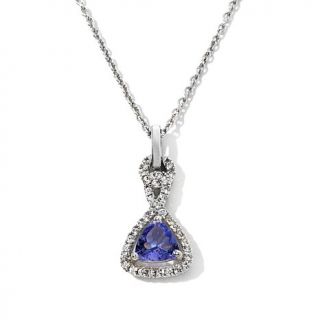Colleen Lopez 0.84ct Tanzanite and White Zircon Sterling Silver Pendant With 18   7835976