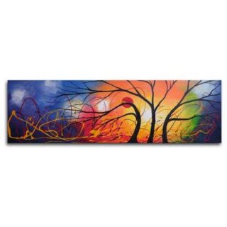 Hand painted 'Ethereal Trees Dance' Oil Painting
