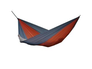 Vivere Parachute Nylon Hammock   Single (Grey/Orange)