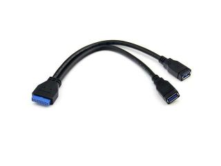 StarTech USBMBADAPT 6in USB 2.0 Cable   USB A Female to USB Motherboard 4 Pin Header F/F