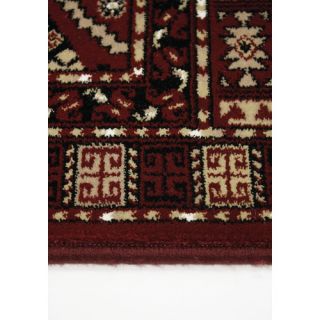 Visconti Maroon Traditional Red/Beige Area Rug
