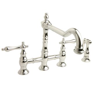 Giagni Hudson Polished Chrome 2 Handle Pull Out Kitchen Faucet with Side Spray