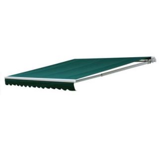 NuImage Awnings 20 ft. 7000 Series Motorized Retractable Awning (122 in. Projection) in Green 70X5240463702C