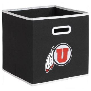 College STOREITS University of Utah 10 1/2 in. W x 10 1/2 in. H x 11 in. D Black Fabric Storage Drawer 11063 003CUT