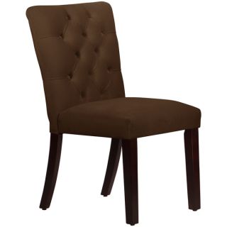 Made to Order Tufted Mor Dining Chair in Velvet Chocolate