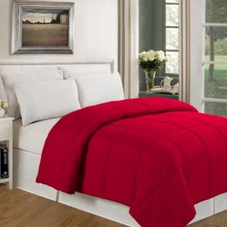 Solid Color Microfiber Down Alternative Comforter Full/Queen Comforter Black