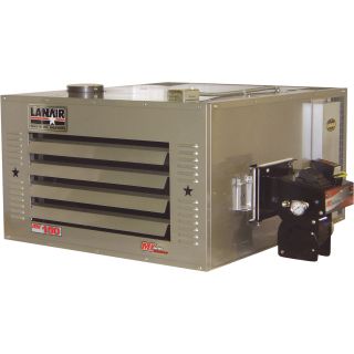 Lanair Waste Oil-Fired Thermostat-Controlled Heater Package — 150,000 BTU, 3500 SQ. FT. Capacity, Thru-Roof Chimney, Model# MX-150 Package C  Waste Oil Heaters