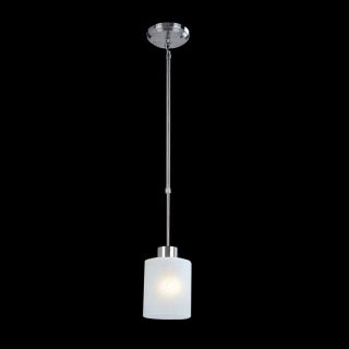 Z Lite Cobalt 5 in W Brushed Nickel Mini Pendant Light with White Shade