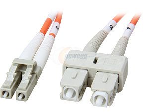 Coboc CY OM1 LC/SC 20FT 20 ft. Orange Multimode 62.5/125 Duplex LSZH Fiber Patch Cable LC   SC,M M