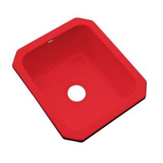 Thermocast Crisfield Undermount Acrylic 17 in. Single Bowl Entertainment Sink in Red 26064 UM
