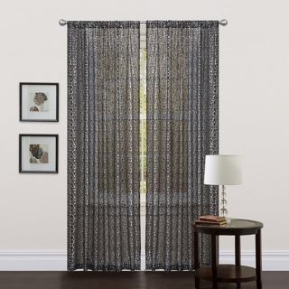 Lush Decor Black 84 inch Leopard Curtain Panel   Shopping