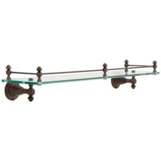 Delta Victorian 20 in. W Shelf with Rail in Glass and Venetian Bronze 75010 RB