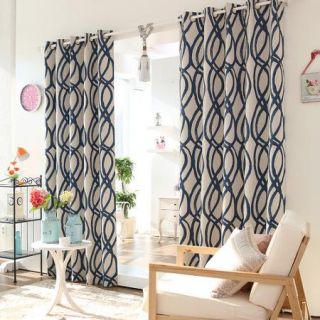 Best Home Fashion, Inc. Wave Room Grommet Top Darkening Curtain Panel (Set of 2)