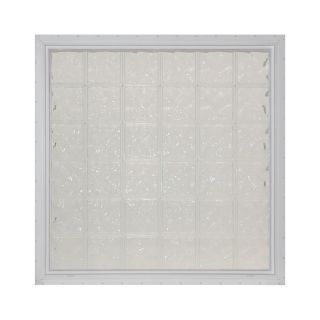 Pittsburgh Corning LightWise Decora White Vinyl New Construction Glass Block Window (Rough Opening 40.9375 in x 40.9375 in; Actual 39.9375 in x 39.9375 in)