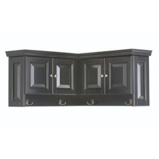 Home Decorators Collection Walker 16 in. H x 30 in. W x 30 in. D Wooden Corner Wall Cabinet in Black 7400700210