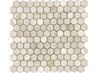 Sample of Crema Marfil Hexagon 1x1 Tumbled