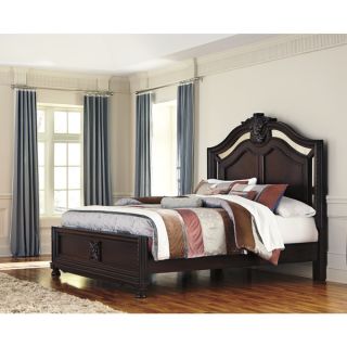 Signature Design by Ashley Laddenfield Dark Brown Queen size Panel Bed