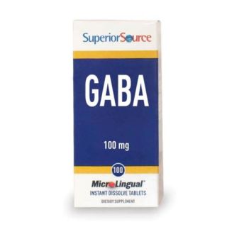 GABA (Gamma Aminobutyric Acid) 100 mg Superior Source 100 Sublingual Tablet
