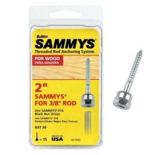 Buildex 2 in. Sammys Wood Screw for 3/8 in. Rod (15 Pack) 21842