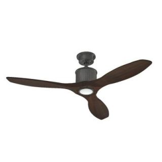 Home Decorators Collection Reagan II 52 in. LED Natural Iron Ceiling Fan YG423 NI