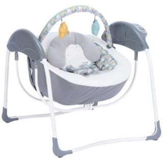 Graco Glider Petite LX Baby/Infant Swing with Mobile Toys, Botany  1894297